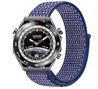 GIOPUEY Nylon Bracelet Compatible avec Huawei Watch Ultimate, 22mm Réglable Boucle Nylon Respirant Sport Loop Bracelet, Homme Femme - Blue