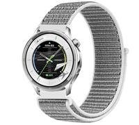 GIOPUEY Nylon Bracelet Compatible avec OPPO Watch S, Réglable Boucle Nylon Respirant Sport Loop Bracelet, Homme Femme - Grey