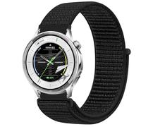 GIOPUEY Nylon Bracelet Compatible avec OPPO Watch S, Réglable Boucle Nylon Respirant Sport Loop Bracelet, Homme Femme - Black