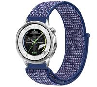 GIOPUEY Nylon Bracelet Compatible avec OPPO Watch S, Réglable Boucle Nylon Respirant Sport Loop Bracelet, Homme Femme - Blue
