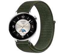 GIOPUEY Nylon Bracelet Compatible avec Oppo Watch X2 Mini, Réglable Boucle Nylon Respirant Sport Loop Bracelet, Homme Femme - Green