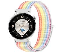 GIOPUEY Nylon Bracelet Compatible avec Oppo Watch X2 Mini, Réglable Boucle Nylon Respirant Sport Loop Bracelet, Homme Femme - Colorful