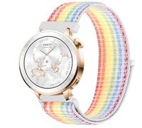 GIOPUEY Nylon Bracelet Compatible avec Oppo Watch X3 mini, Réglable Boucle Nylon Respirant Sport Loop Bracelet, Homme Femme - Colorful