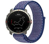 GIOPUEY Nylon Bracelet Compatible avec Polar GRIT X Pro, 22mm Réglable Boucle Nylon Respirant Sport Loop Bracelet, Homme Femme - Blue