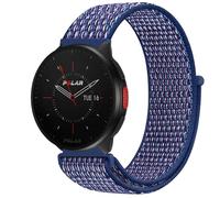 GIOPUEY Nylon Bracelet Compatible avec Polar Pacer, 20mm Réglable Boucle Nylon Respirant Sport Loop Bracelet, Homme Femme - Blue