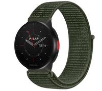 GIOPUEY Nylon Bracelet Compatible avec Polar Pacer, 20mm Réglable Boucle Nylon Respirant Sport Loop Bracelet, Homme Femme - Green