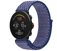 GIOPUEY Nylon Bracelet Compatible avec Polar Vantage M, 22mm Réglable Boucle Nylon Respirant Sport Loop Bracelet, Homme Femme - Blue