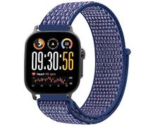 GIOPUEY Nylon Bracelet Compatible avec Realme Watch 5, Réglable Boucle Nylon Respirant Sport Loop Bracelet, Homme Femme - Blue