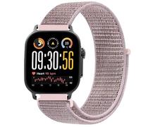 GIOPUEY Nylon Bracelet Compatible avec Realme Watch 5, Réglable Boucle Nylon Respirant Sport Loop Bracelet, Homme Femme - Pink