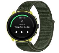 GIOPUEY Nylon Bracelet Compatible avec Suunto Run, Réglable Boucle Nylon Respirant Sport Loop Bracelet, Homme Femme - Green