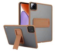 GIOPUEY pour Xiaomi Pad 7/7 Pro Étui, avec Support, Coque en PC Dur + TPU Souple, Étui Mat Case, Amortisseur Antichoc, Pas de Jaunissement - Brown