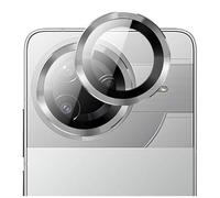 GIOPUEY [Protection Complète Caméra Arrière Protecteur Compatible avec Xiaomi Poco F7 Pro, [Double Protection] Metal + Verre Trempé, Verre Trempé Camera - Silver