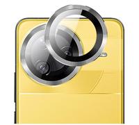 GIOPUEY [Protection Complète Caméra Arrière Protecteur Compatible avec Xiaomi Poco F7 Ultra, [Double Protection] Metal + Verre Trempé, Verre Trempé Camera - Silver