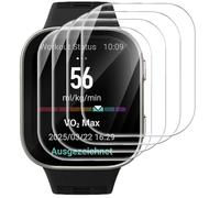 GIOPUEY Protection Écran pour Amazfit Bip Max, [4 Packs] Verre trempé Film Protection en écran Protecteur [Anti-Rayures] [Anti-Bulle] Ultra-Mince Film - Transparent
