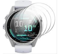 GIOPUEY Protection Écran pour Garmin Fenix 8 43mm, [4 Packs] Verre trempé Film Protection en écran Protecteur [Anti-Rayures] [Anti-Bulle] Ultra-Mince Film - Transparent