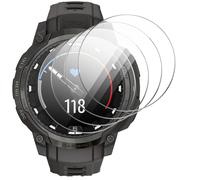 GIOPUEY Protection Écran pour Garmin Instinct Crossover AMOLED, [4 Packs] Verre trempé Film Protection en écran Protecteur [Anti-Rayures] [Anti-Bulle] Ultra-Mince Film - Transparent