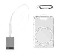 GIOPUEY Rigide étui Compatible avec Plaud Note/Plaud Note Pro, Clear PC Coque avec Couvercle verrouillable et Crochet Porte-clés, Housse Antichoc, Portable - Transparente