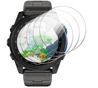 GIOPUEY Screen Protector for Garmin D2 Mach 2 51mm, [4 Packs] Tempered Glass Screen Protective Film, [Anti-Bubble] [Wear-Resistant] - Transparent