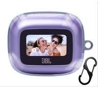 GIOPUEY Transparent Étuis Compatible avec Live Buds 3 et JBL Live Flex 3, Coque TPU, Case Cover Poids léger, Antichoc, Portable - Transparent