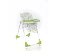 Giordani G-Snack Chaise haute pour repas 6 mois - 15 kg, hauteur réglable sur 7 positions, dossier et repose-pieds inclinables, 4 roues avec freins, pliage compact et peu encombrant, double plateau