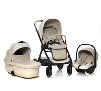 Giordani Trio Système modulaire G-Comfort,Poussette à fermeture automatique, orientée vers la maman pour la route, 0-22 kg,Nacelle et siège auto, roues amorties et boucle magnétique