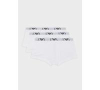 Giorgio Armani Emporio Armani 3-Pack Logo Trunks 16510 Blanc/Blanc Très grand Male