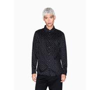 Giorgio Armani Exchange Men's Long Sleeve Plain Shirt Noir L Male