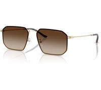 Emporio Armani, Homme, Accessoires, Jaune, Taille: 58 MM Lunettes de Soleil en Métal Léger et Irrégulières