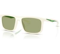 Emporio Armani Homme Sunglass EA4234U - Couleur du Monture: Blanc mat, Couleur de Lentille: Vert