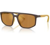 Emporio Armani Homme EA4248U 62586H Lunettes de soleil Injecté Marron Marron Pilote Miroir
