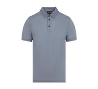Giorgio Armani - Polo en Piqué de Pure Laine Vierge - Homme - Tops - Bleu - Taille: XL