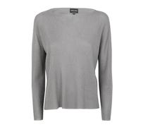 Giorgio Armani - Round-neck Knit Sweater - Femme - Pulls - Gris - Taille: 38 FR