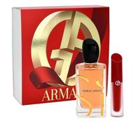 Giorgio Armani Si Intense 100ml Eau De Parfum & Lip Maestro Satin 12