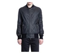 Giorgio Brato, Homme, Vestes, Noir, Taille: M Bomber en agneau végétal poncé