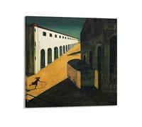 Giorgio De Chirico (Le mystère et la mélancolie d'une rue (3) - Impression sur toile polyvalente - Décoration murale pour salon, chambre à coucher - 60 x 60 cm