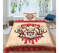 GIOSBR Hazbin Hotel Housses De Couettes Housse De Couette 3D Imprimé Anime Movie pour Adultes Et Enfants avec Taies E avec Fermeture À Glissière Parure De Lit Microfibr 2 Pièces Single(135x200cm)