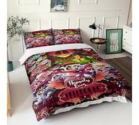GIOSBR Hazbin Hotel Housses De Couettes Housse De Couette 3D Imprimé Comic pour Adultes Et Enfants avec Taies E avec Fermeture À Glissière Parure De Lit Microfibr 3 Pièces King(220x240cm)
