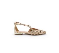 Gioseppo - Ballarines en cuir doré Détail tressé - Femme - Chaussures - Jaune - Taille: 36 EU