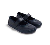 GIOSEPPO Ballerine Barefoot pour Fille Couleur Marine en Cuir. Système Topper. Fermeture réglable Velcro. Garantit Une Marche Naturelle. Semelle intérieure Amovible. Semelle Fine, Souple et légère