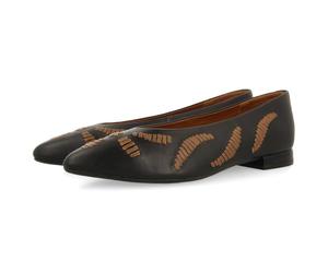 GIOSEPPO Ballerines BRODÉES en Cuir ZAMARDI