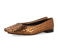 GIOSEPPO Ballerines Couleur Bronze en Cuir tressé pour Femme Eisgarn, Bronze, 38 EU