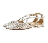 Gioseppo Footwear Ballerines LESKOVIC en cuir argenté avec tressages pour femme