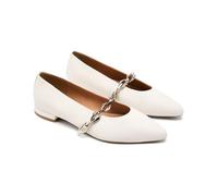 GIOSEPPO Ballerines en Cuir Hallie, Blanc, 41 EU