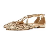 GIOSEPPO Ballerines en Cuir Platine avec des TRESSAGES pour Femme LESKOVIC
