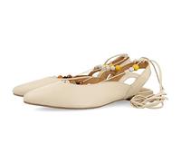 GIOSEPPO Ballerines Noires en Peau sans Talon à Lacets avec pierreries Multicolores pour Femme coussey