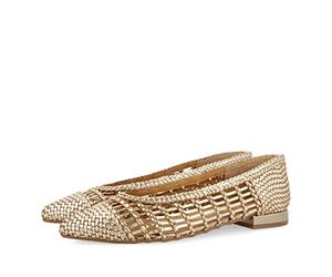 GIOSEPPO Ballerines Noires en Peau tressée avec Attache pour Femme sagada