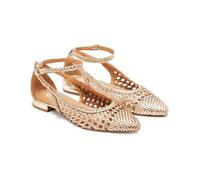 GIOSEPPO Ballerines TRESSÉES DORÉ Pointe Fine pour Femme Dell