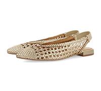 GIOSEPPO Ballerines TRESSÉES en Cuir DE Couleur DORÉE pour Femme GUATAVITA