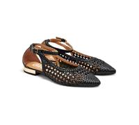 GIOSEPPO Ballerines TRESSÉES Noir Pointe Fine pour Femme Dell