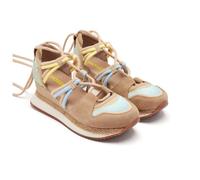 GIOSEPPO Baskets COMPENSÉES Ouvertes Cuir ET Raphia Bridport